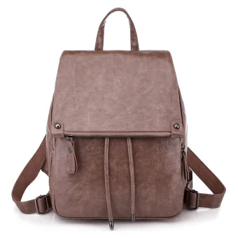 Vintage Originale Marron Sacs À Dos 2021 Pu Désinvolte Sacs Pour Femmes
