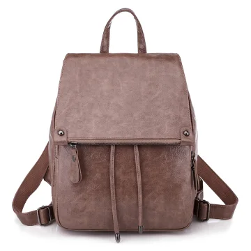 Vintage Bruin Rugzakken 2021 Pu Toevallig Dames Tassen