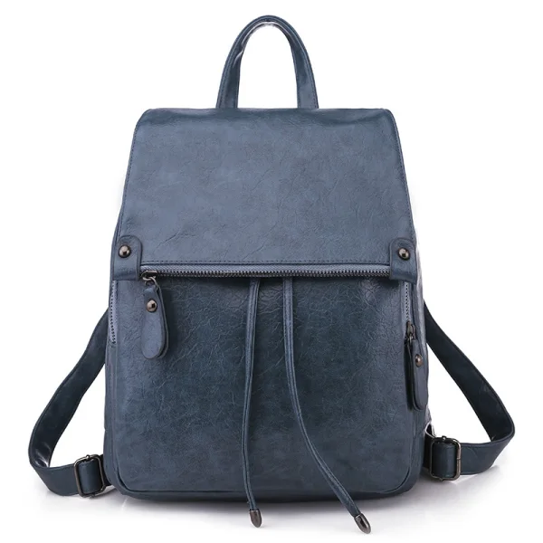 Vintage Bruin Rugzakken 2021 PU Toevallig Dames Tassen