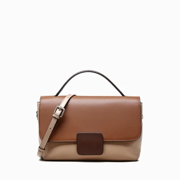 Modest / Simple Brown Square Messenger Bag Crossbody Bags Handbag 2021 PU Women's Bags