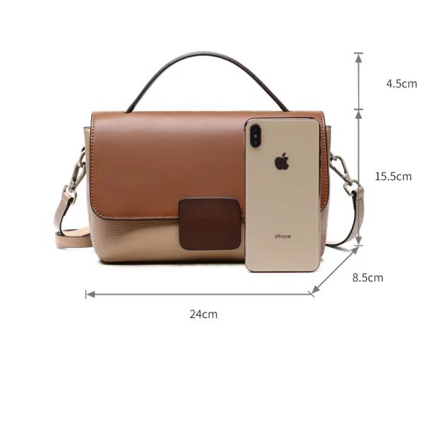 Modest / Simple Brown Square Messenger Bag Crossbody Bags Handbag 2021 PU Women's Bags
