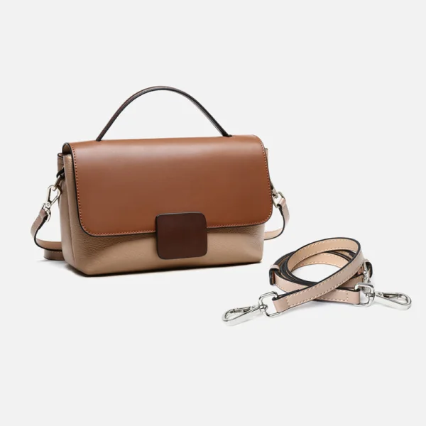 Modest / Simple Brown Square Messenger Bag Crossbody Bags Handbag 2021 PU Women's Bags