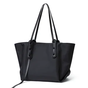 Simple Noire Imperméables Toile Sac De Courses Sacs À Bandoulière 2021 Carrés Désinvolte Sacs Pour Femmes