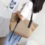 Modest / Simple Black Waterproof Canvas Shopping Bag Shoulder Bags 2021 Square Casual Women's Bags