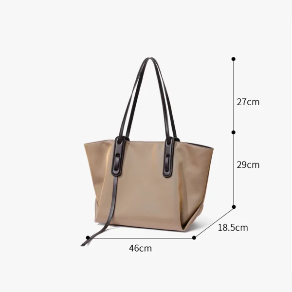 Modest / Simple Black Waterproof Canvas Shopping Bag Shoulder Bags 2021 Square Casual Women's Bags