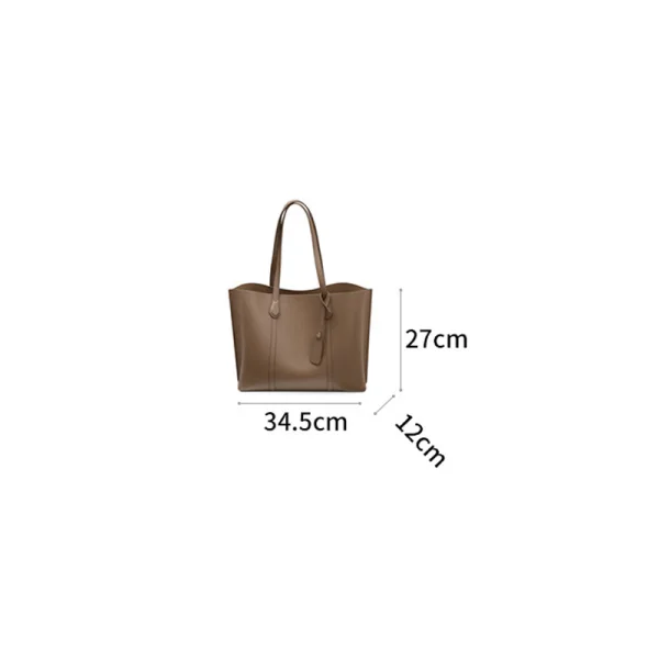 Modest / Simple Brown Square Tote Bag Shopping Bag Shoulder Bags 2021 Leather Women's Bags