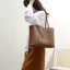 Modest / Simple Brown Square Tote Bag Shopping Bag Shoulder Bags 2021 Leather Women's Bags