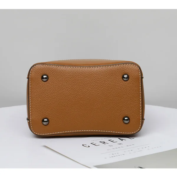 Modest / Simple Brown Square Crossbody Bags Messenger Bag Handbag 2021 Leather Casual Women's Bags