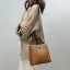 Modest / Simple Brown Square Crossbody Bags Messenger Bag Handbag 2021 Leather Casual Women's Bags
