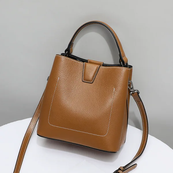Modest / Simple Brown Square Crossbody Bags Messenger Bag Handbag 2021 Leather Casual Women's Bags