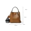 Modest / Simple Brown Square Crossbody Bags Messenger Bag Handbag 2021 Leather Casual Women's Bags