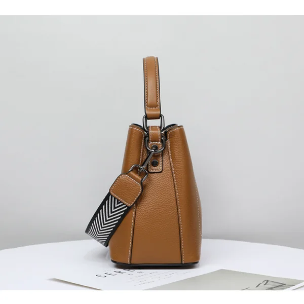 Modest / Simple Brown Square Crossbody Bags Messenger Bag Handbag 2021 Leather Casual Women's Bags