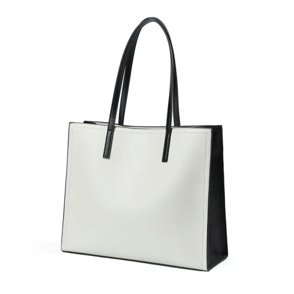 Modest / Simple Black Square Tote Bag Shopping Bag Shoulder Bags 2021 Leather Casual Women's Bags