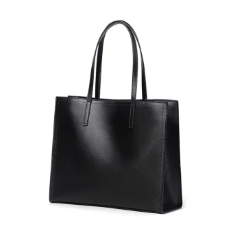 Modest Simple Black Square Tote Bag Shopping Bag Shoulder Bags 2021 Leather Casual Women S Bags