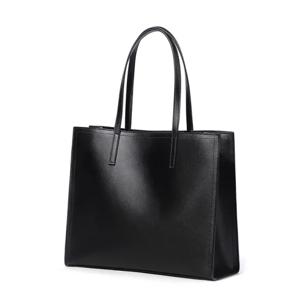 Modest / Simple Black Square Tote Bag Shopping Bag Shoulder Bags 2021 Leather Casual Women's Bags