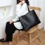 Modest / Simple Black Square Tote Bag Shopping Bag Shoulder Bags 2021 Leather Casual Women's Bags