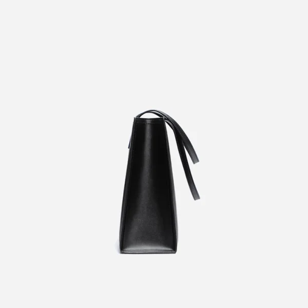 Modest / Simple Black Square Tote Bag Shopping Bag Shoulder Bags 2021 Leather Casual Women's Bags