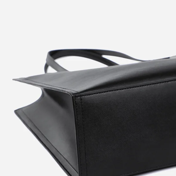 Modest / Simple Black Square Tote Bag Shopping Bag Shoulder Bags 2021 Leather Casual Women's Bags