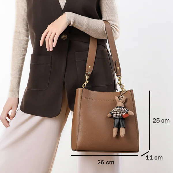 Lovely Brown Square Shoulder Bags 2021 Leather Women's Bags