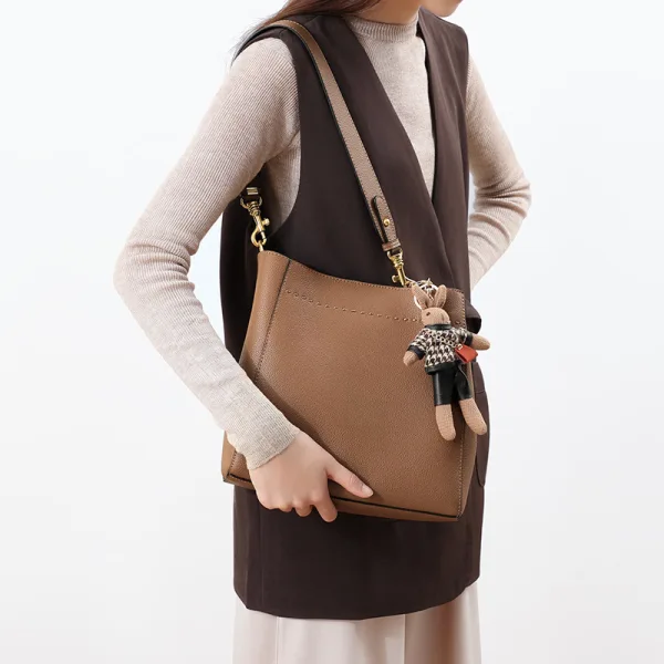 Lovely Brown Square Shoulder Bags 2021 Leather Women's Bags