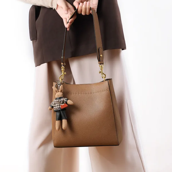 Lovely Brown Square Shoulder Bags 2021 Leather Women's Bags