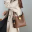 Modest / Simple Brown Square Shoulder Bags 2021 Leather Casual Women's Bags