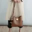 Modest / Simple Brown Square Shoulder Bags 2021 Leather Casual Women's Bags