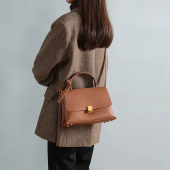 Fashion Brown Square Messenger Bag Crossbody Bags Handbag 2021 Leather Casual Women S Bags