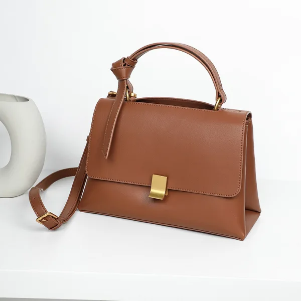 Fashion Brown Square Messenger Bag Crossbody Bags Handbag 2021 Leather Casual Women's Bags