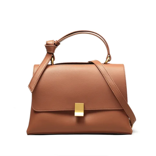 Fashion Brown Square Messenger Bag Crossbody Bags Handbag 2021 Leather Casual Women's Bags