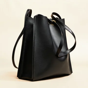 Sencillos Negro Cuadradas Bolsas De Hombro 2021 Cuero Casual Bolsos De Mujer