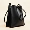 Modest / Simple Black Square Shoulder Bags 2021 Leather Casual Women's Bags