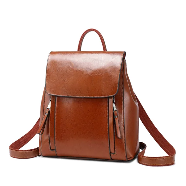 Fashion Tan Backpacks 2021 Leather Women's Bags