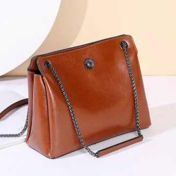 Simple Marron Carrés Sac À Main Sacs À Bandoulière 2021 Cuir Sacs Pour Femmes