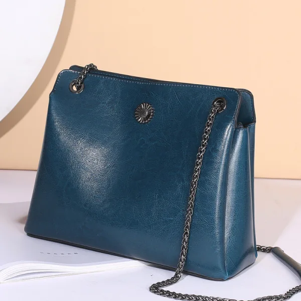 Modest / Simple Brown Square Handbag Shoulder Bags 2021 Leather Women's Bags
