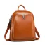 Vintage / Retro Coffee Backpacks Handbag 2021 Leather Casual Women's Bags