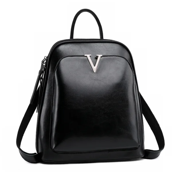 Vintage / Retro Coffee Backpacks Handbag 2021 Leather Casual Women's Bags