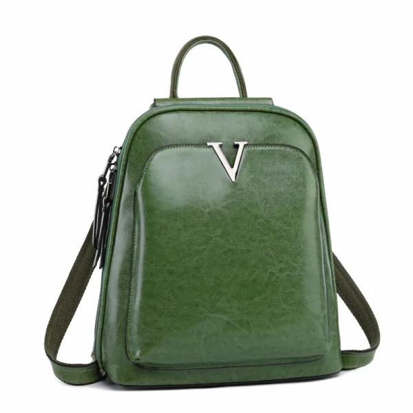 Vintage / Retro Coffee Backpacks Handbag 2021 Leather Casual Women's Bags