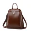Vintage / Retro Coffee Backpacks Handbag 2021 Leather Casual Women's Bags