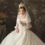 Vintage / Retro Ivory Wedding Dresses 2019 A-Line / Princess See-through Scoop Neck Long Sleeve Backless Appliques Lace Chapel Train Ruffle