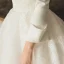 Vintage / Retro Ivory Wedding Dresses 2019 A-Line / Princess See-through Scoop Neck Long Sleeve Backless Appliques Lace Chapel Train Ruffle
