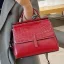 Fashion Burgundy Alligator Print Messenger Bag Handbag 2021 Leather Casual Women's Bags