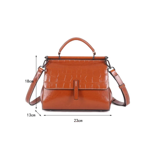 Fashion Burgundy Alligator Print Messenger Bag Handbag 2021 Leather Casual Women's Bags