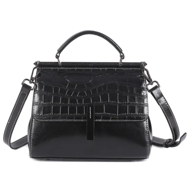 Fashion Burgundy Alligator Print Messenger Bag Handbag 2021 Leather Casual Women's Bags