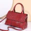 Chic / Beautiful Red Square Shoulder Bags Messenger Bag Handbag 2021 Alligator Print Leather Women's Bags