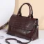 Chic / Beautiful Red Square Shoulder Bags Messenger Bag Handbag 2021 Alligator Print Leather Women's Bags