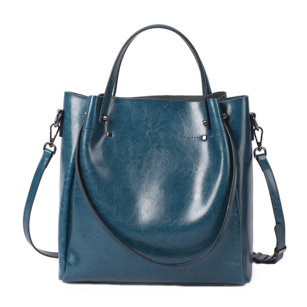 Modest / Simple Brown Square Tote Bag Shoulder Bags Messenger Bag Handbag 2021 Leather Casual Women's Bags
