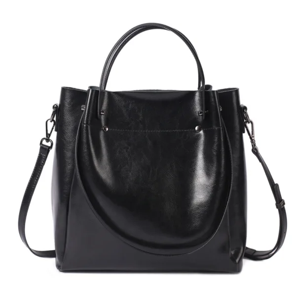 Modest / Simple Brown Square Tote Bag Shoulder Bags Messenger Bag Handbag 2021 Leather Casual Women's Bags