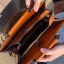 Modest / Simple Ocean Blue Leather Square Shoulder Bags Handbag 2021 Casual Women's Bags