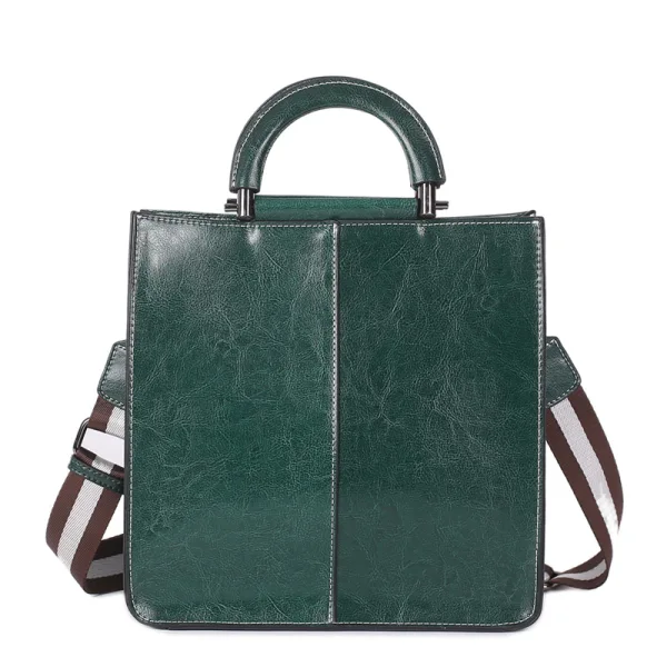 Modest / Simple Ocean Blue Leather Square Shoulder Bags Handbag 2021 Casual Women's Bags